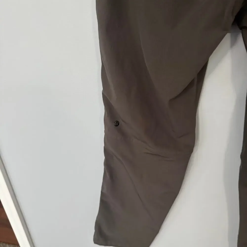 Lululemon Men's Dark Taupe Gray Brown 5 Pocket Pants Size 36 Button Fly Ripstop - Picture 7 of 7